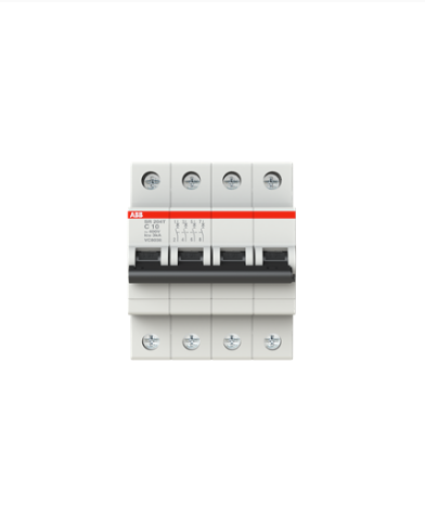 SR204T-C10 Miniature Circuit Breaker 4 Pole 10A